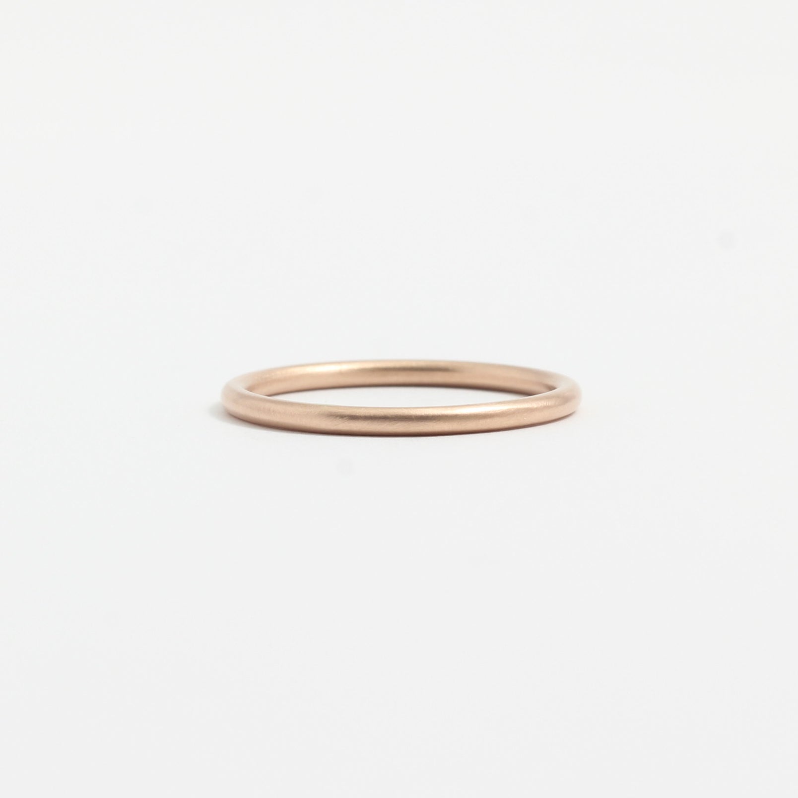 Rose Gold Wedding Band - 1.5mm Wide - Rounded - Matte– goodgoldnz